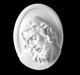 SYNTHETIC MARBLE OVAL WITH CHRIST
